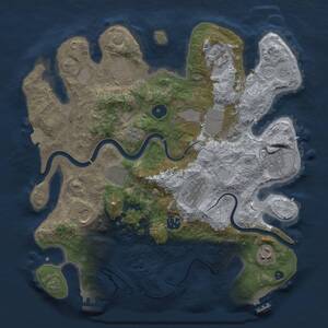 Thumbnail Rust Map: Procedural Map, Size: 3500, Seed: 1120504972, 16 Monuments