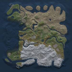 Thumbnail Rust Map: Procedural Map, Size: 4250, Seed: 648383514, 16 Monuments