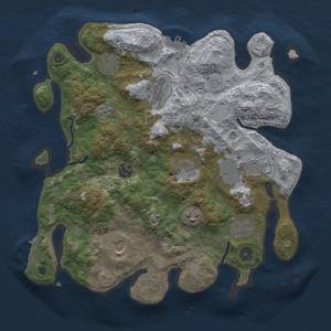 Thumbnail Rust Map: Procedural Map, Size: 3500, Seed: 493758158, 16 Monuments