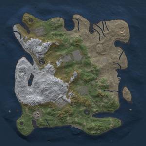 Thumbnail Rust Map: Procedural Map, Size: 3500, Seed: 772715, 15 Monuments