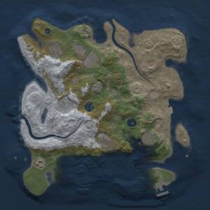 Thumbnail Rust Map: Procedural Map, Size: 3500, Seed: 772715, 15 Monuments