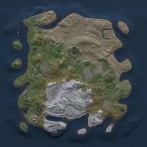 Thumbnail Rust Map: Procedural Map, Size: 3500, Seed: 107498678, 14 Monuments