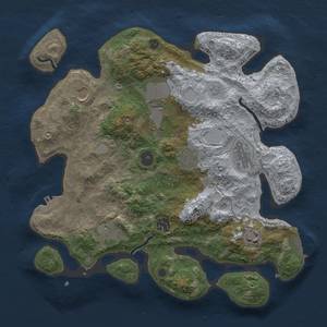 Thumbnail Rust Map: Procedural Map, Size: 3500, Seed: 1466842, 14 Monuments