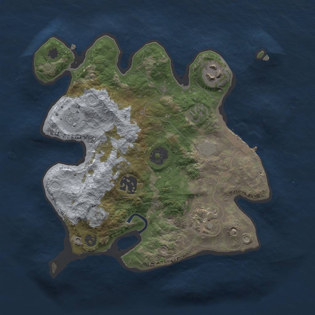 Rust Map: Procedural Map, Size: 2600, Seed: 192372, 8 Monuments
