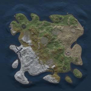 Thumbnail Rust Map: Procedural Map, Size: 3000, Seed: 2135540396, 12 Monuments