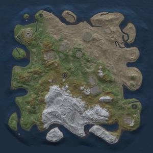 Thumbnail Rust Map: Procedural Map, Size: 4250, Seed: 484305377, 17 Monuments