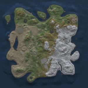 Thumbnail Rust Map: Procedural Map, Size: 3500, Seed: 392899926, 16 Monuments