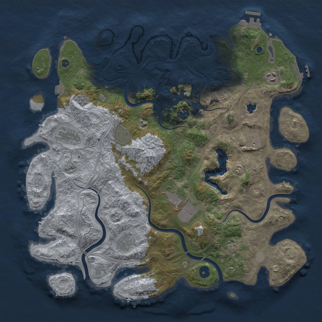 Rust Map: Procedural Map, Size: 4250, Seed: 963966, 15 Monuments