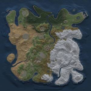 Thumbnail Rust Map: Procedural Map, Size: 3700, Seed: 1903735187, 18 Monuments