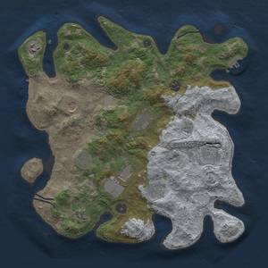 Thumbnail Rust Map: Procedural Map, Size: 3700, Seed: 1903735187, 17 Monuments