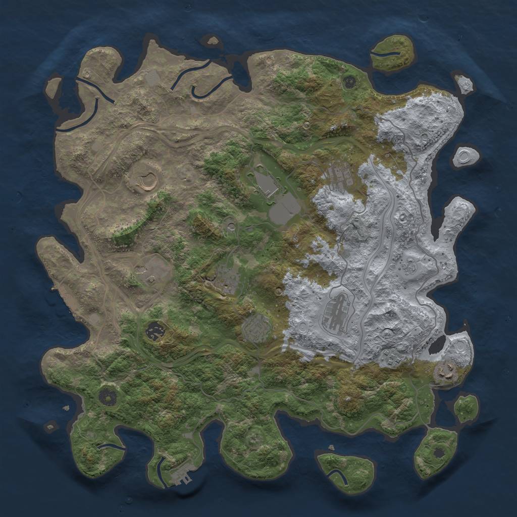 Rust Map: Procedural Map, Size: 4250, Seed: 1754486315, 17 Monuments