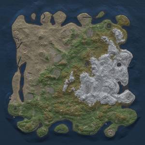 Thumbnail Rust Map: Procedural Map, Size: 4500, Seed: 1233638881, 17 Monuments