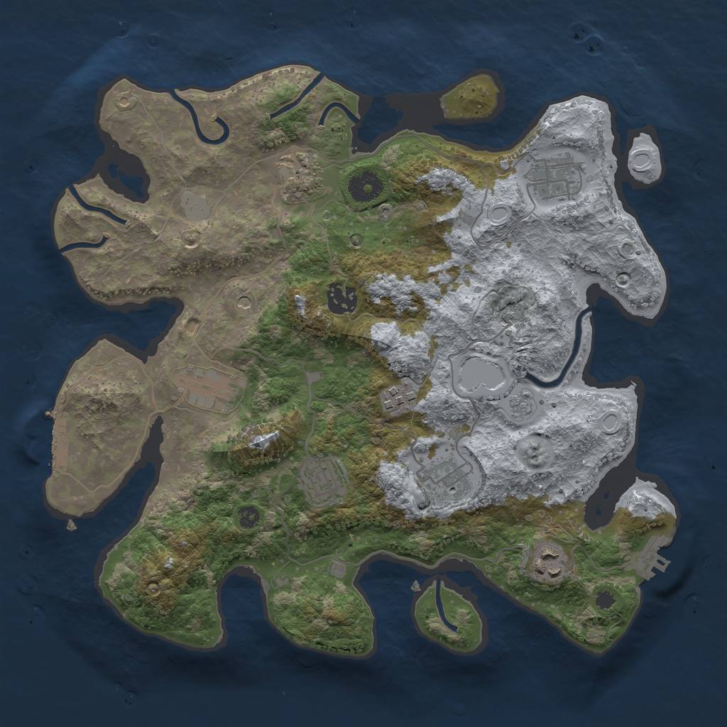 Rust Map: Procedural Map, Size: 3400, Seed: 78994621, 15 Monuments