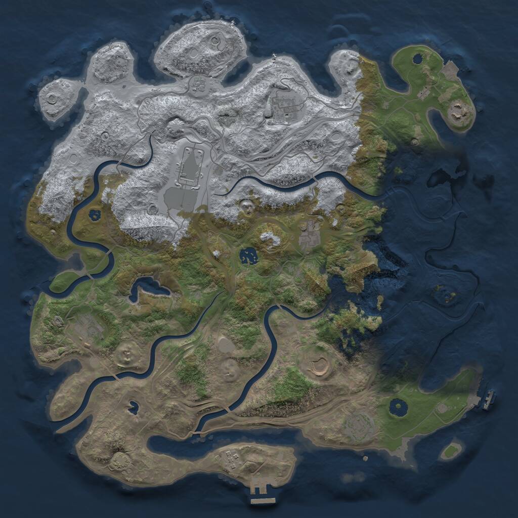 Rust Map: Procedural Map, Size: 4250, Seed: 272931695, 15 Monuments