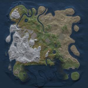Thumbnail Rust Map: Procedural Map, Size: 3750, Seed: 2199300, 15 Monuments