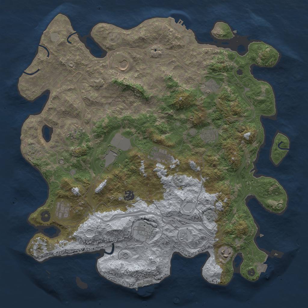 Rust Map: Procedural Map, Size: 4250, Seed: 3245, 19 Monuments