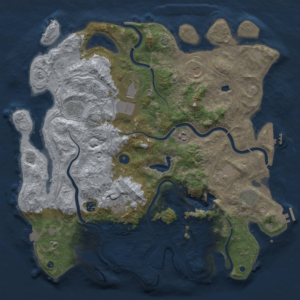 Rust Map: Procedural Map, Size: 4400, Seed: 1603202311, 15 Monuments