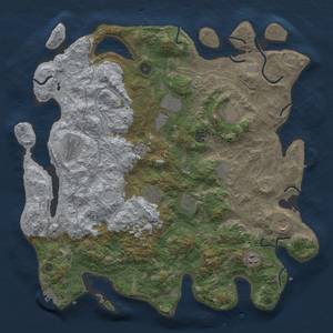 Thumbnail Rust Map: Procedural Map, Size: 4400, Seed: 1603202311, 17 Monuments