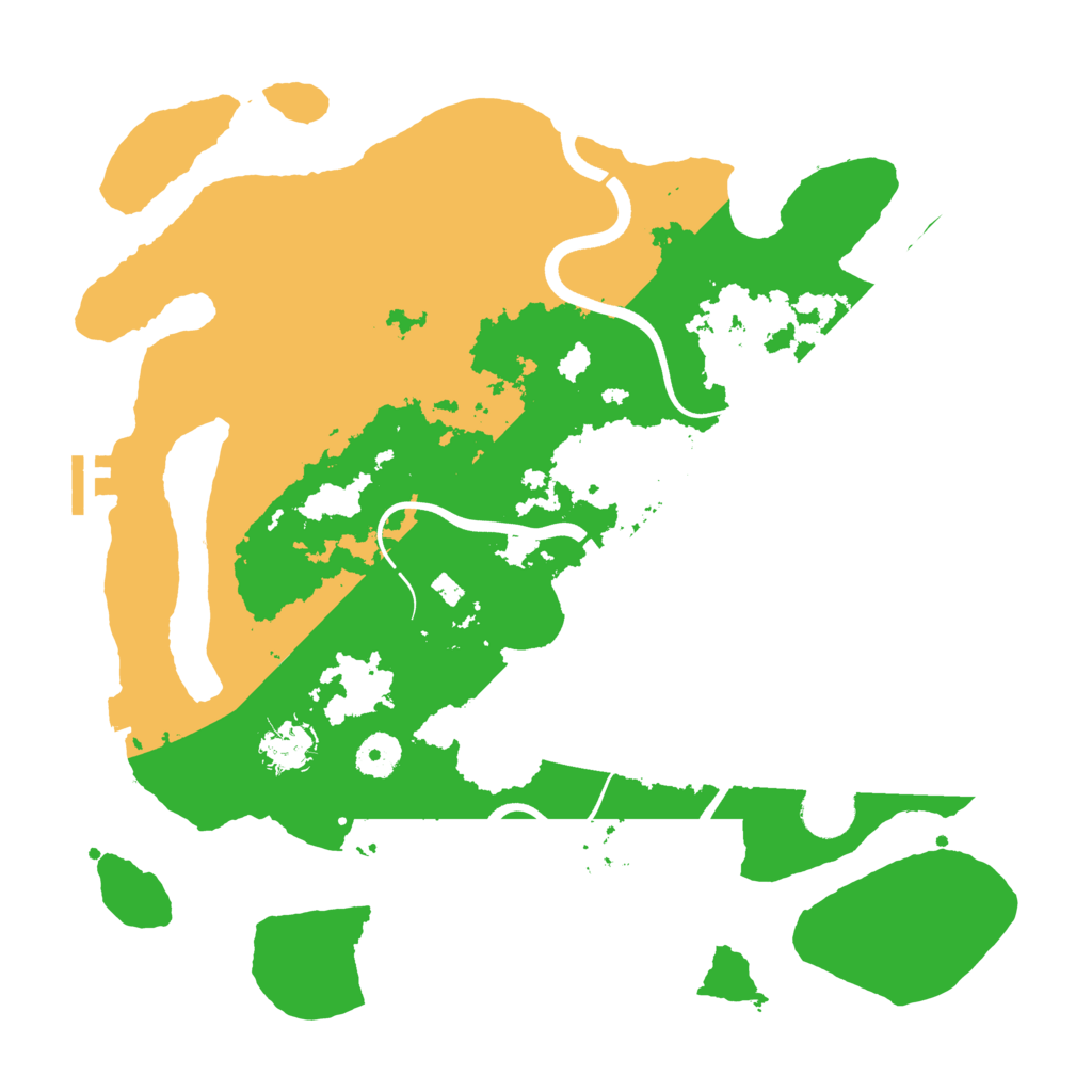 Biome Rust Map: Procedural Map, Size: 3700, Seed: 7580884