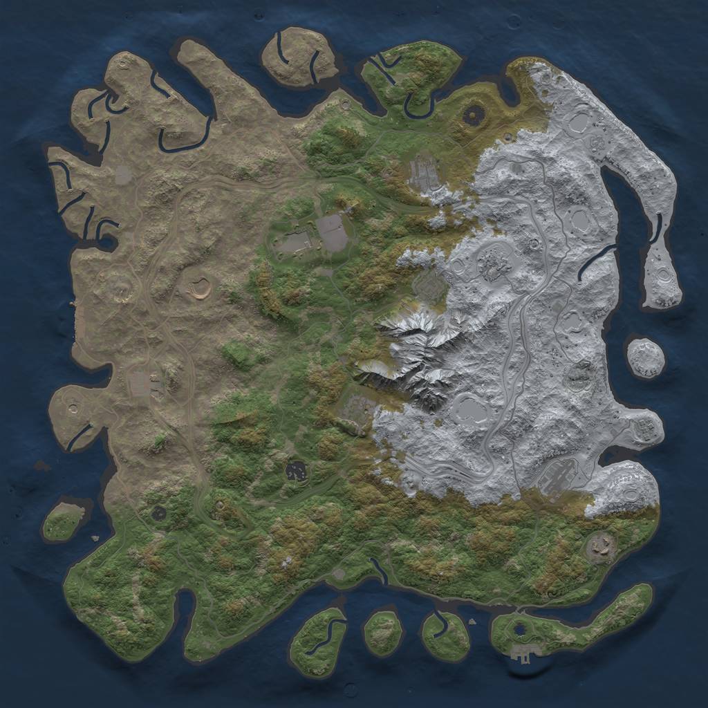 Rust Map: Procedural Map, Size: 5000, Seed: 1588849778, 18 Monuments