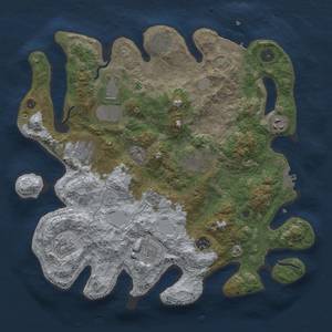 Thumbnail Rust Map: Procedural Map, Size: 3750, Seed: 7269119, 16 Monuments