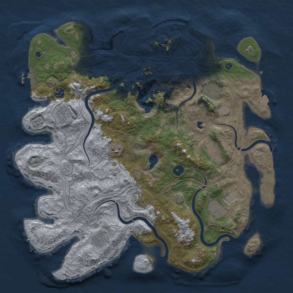 Rust Map: Procedural Map, Size: 4250, Seed: 8986126, 15 Monuments