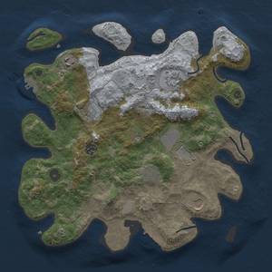 Thumbnail Rust Map: Procedural Map, Size: 3500, Seed: 762989657, 14 Monuments