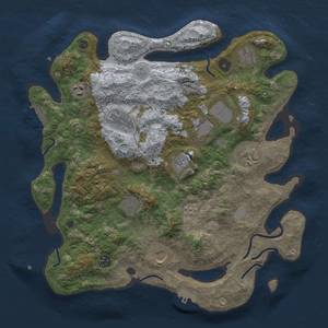 Thumbnail Rust Map: Procedural Map, Size: 3800, Seed: 670074181, 17 Monuments