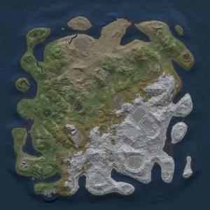 Thumbnail Rust Map: Procedural Map, Size: 4000, Seed: 730720929, 17 Monuments