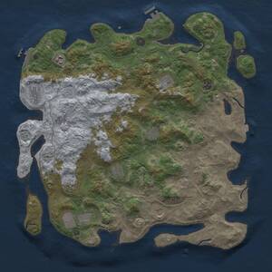 Thumbnail Rust Map: Procedural Map, Size: 4500, Seed: 176076090, 17 Monuments