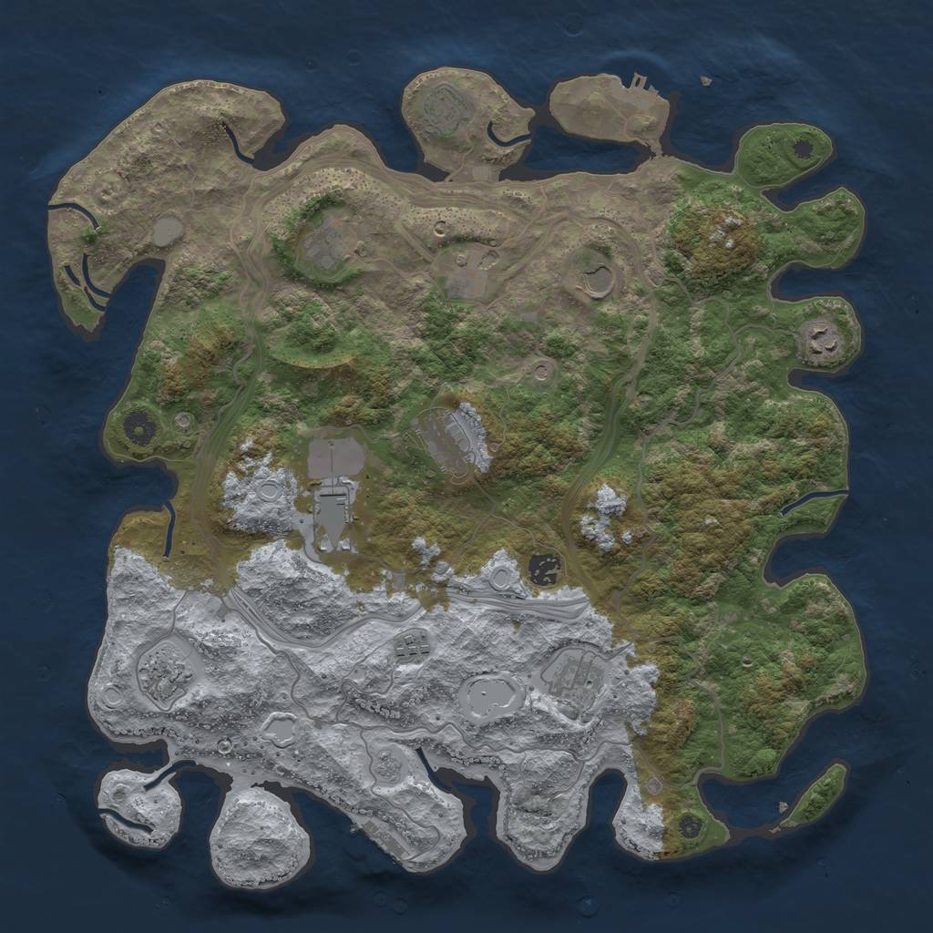 Rust Map: Procedural Map, Size: 4250, Seed: 71776665, 18 Monuments