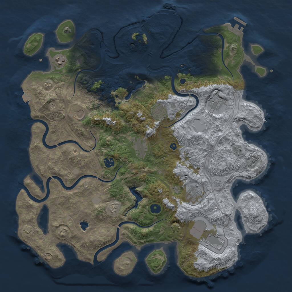 Rust Map: Procedural Map, Size: 4250, Seed: 86545947, 15 Monuments
