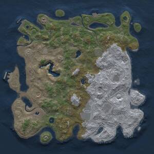 Thumbnail Rust Map: Procedural Map, Size: 4250, Seed: 684044893, 15 Monuments