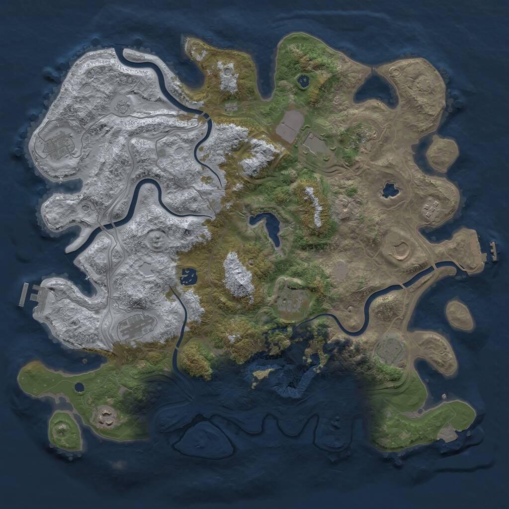 Rust Map: Procedural Map, Size: 4250, Seed: 1604756611, 16 Monuments