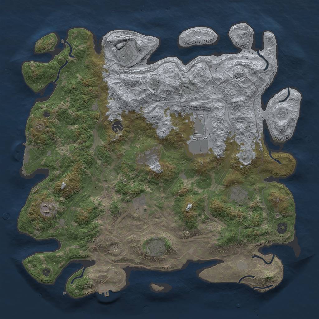 Rust Map: Procedural Map, Size: 4250, Seed: 29306, 16 Monuments