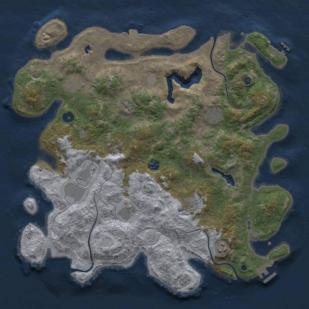 Rust Map: Procedural Map, Size: 4200, Seed: 2428, 15 Monuments