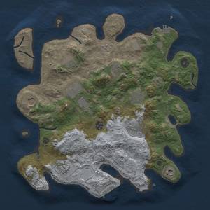 Thumbnail Rust Map: Procedural Map, Size: 3500, Seed: 440468088, 17 Monuments