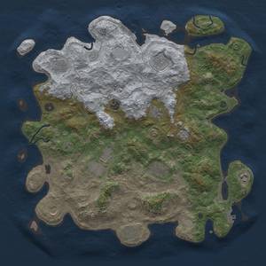 Thumbnail Rust Map: Procedural Map, Size: 4300, Seed: 2145430678, 17 Monuments
