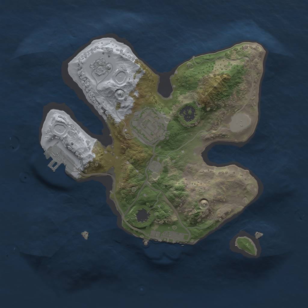 Rust Map: Procedural Map, Size: 2000, Seed: 914471364, 7 Monuments
