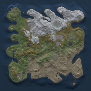 Thumbnail Rust Map: Procedural Map, Size: 3500, Seed: 2067472213, 17 Monuments