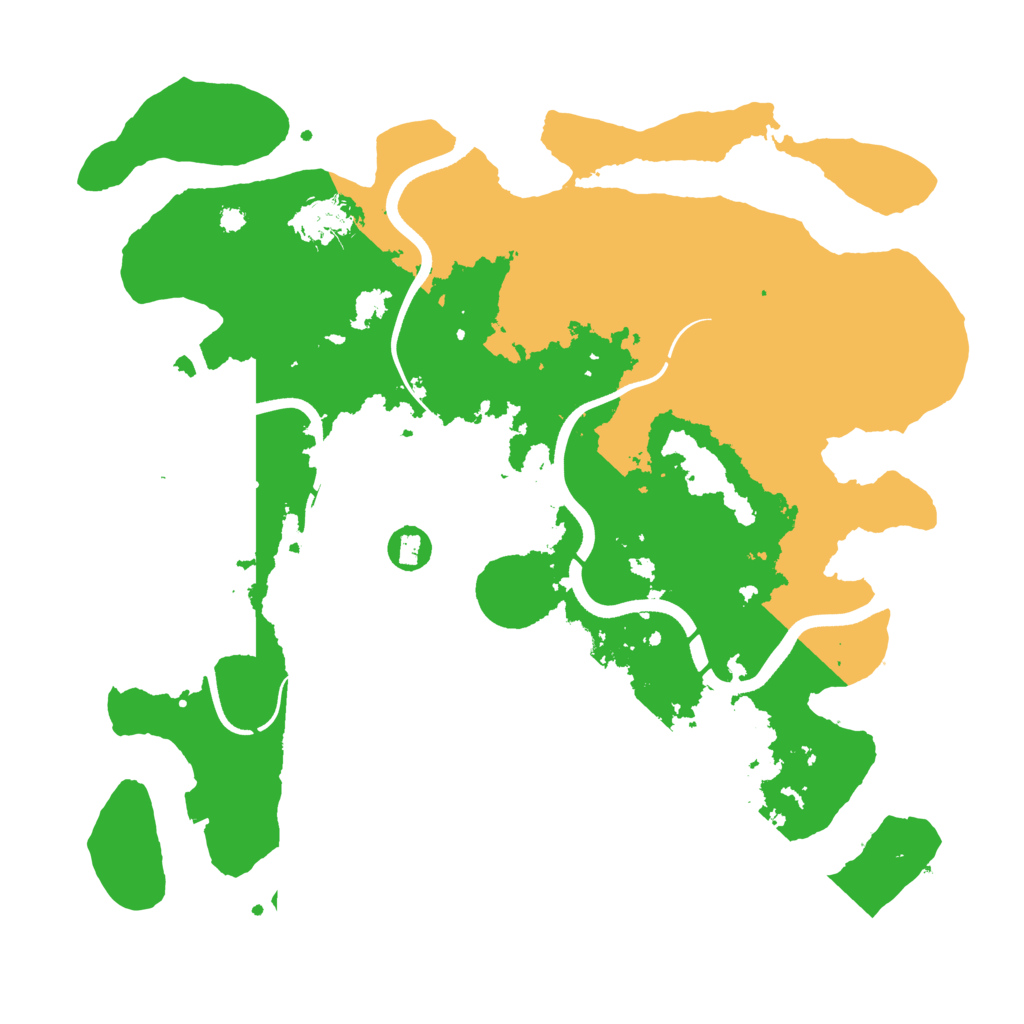 Biome Rust Map: Procedural Map, Size: 3700, Seed: 100500