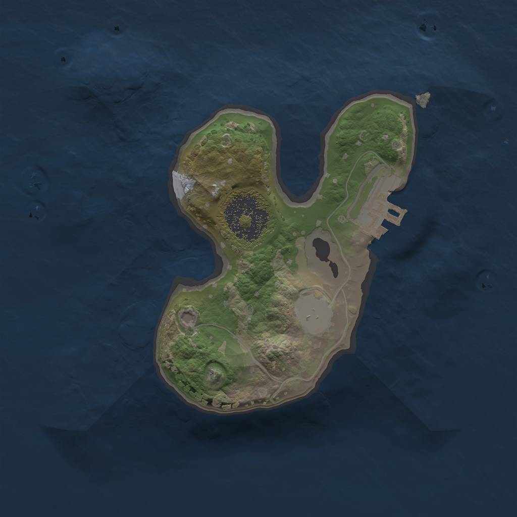 Rust Map: Procedural Map, Size: 1750, Seed: 402578543, 4 Monuments