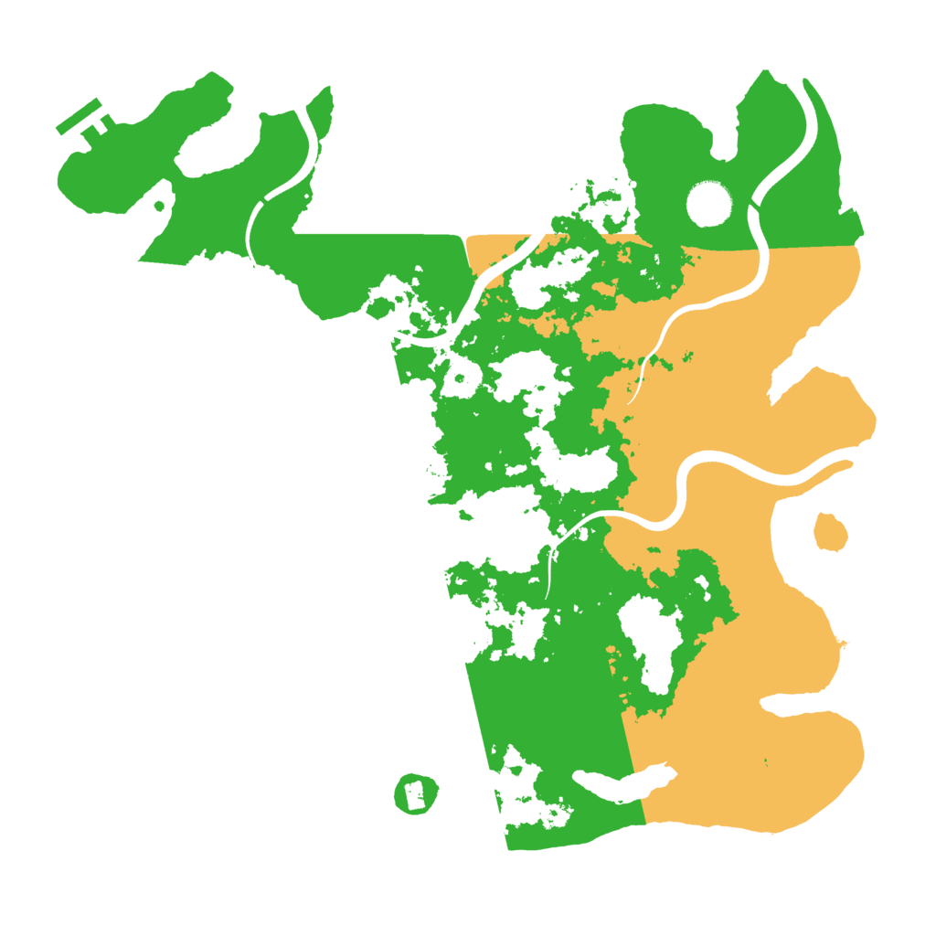 Biome Rust Map: Procedural Map, Size: 3700, Seed: 326119498