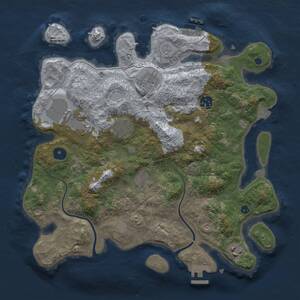 Thumbnail Rust Map: Procedural Map, Size: 3500, Seed: 226359207, 12 Monuments