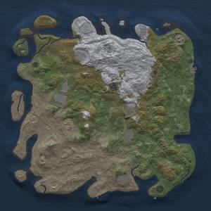 Thumbnail Rust Map: Procedural Map, Size: 4500, Seed: 6345276, 17 Monuments