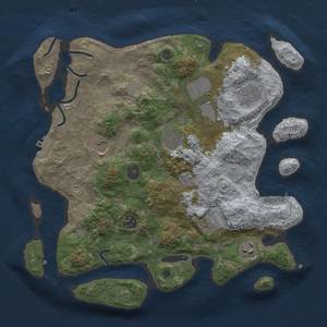 Thumbnail Rust Map: Procedural Map, Size: 3500, Seed: 1811048303, 15 Monuments