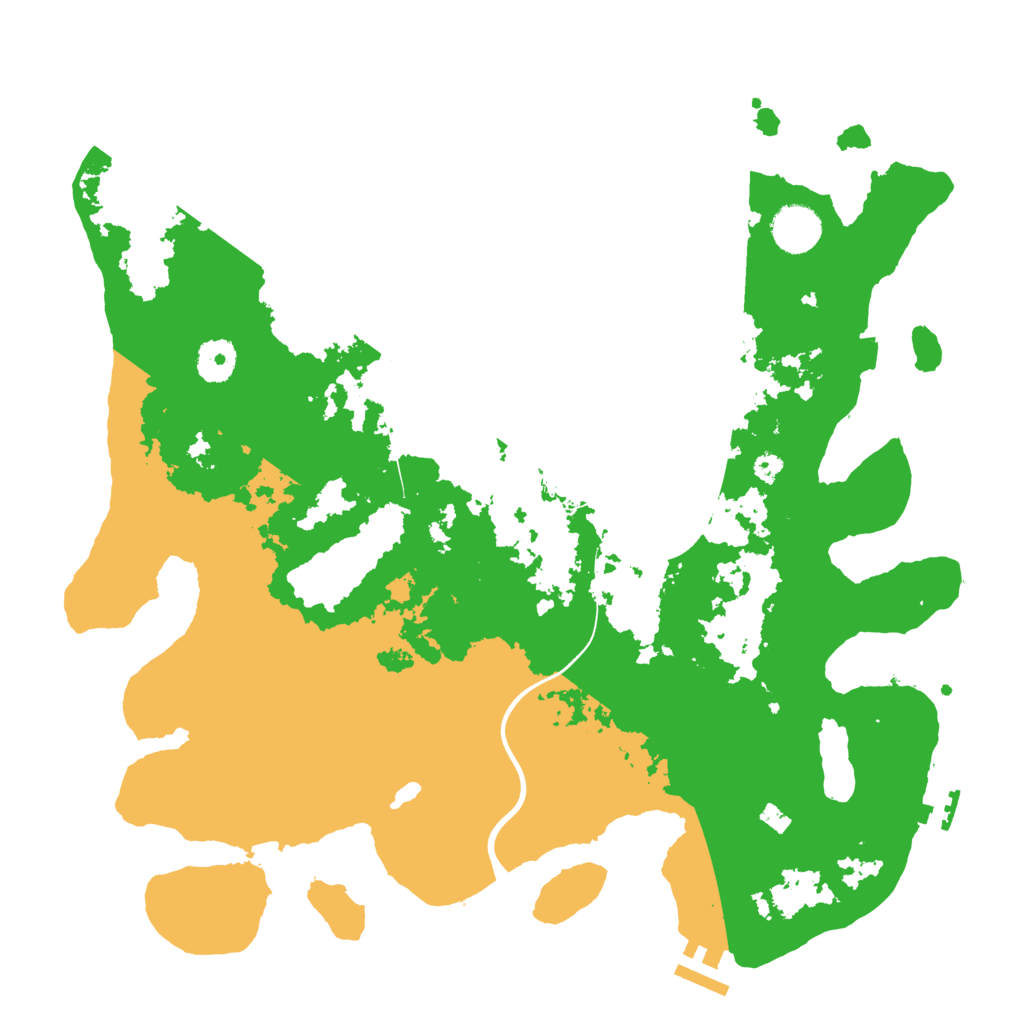 Biome Rust Map: Procedural Map, Size: 3700, Seed: 1500100