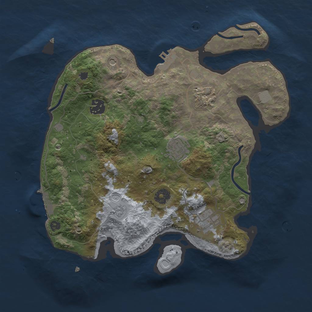 Rust Map: Procedural Map, Size: 3000, Seed: 180338822, 11 Monuments