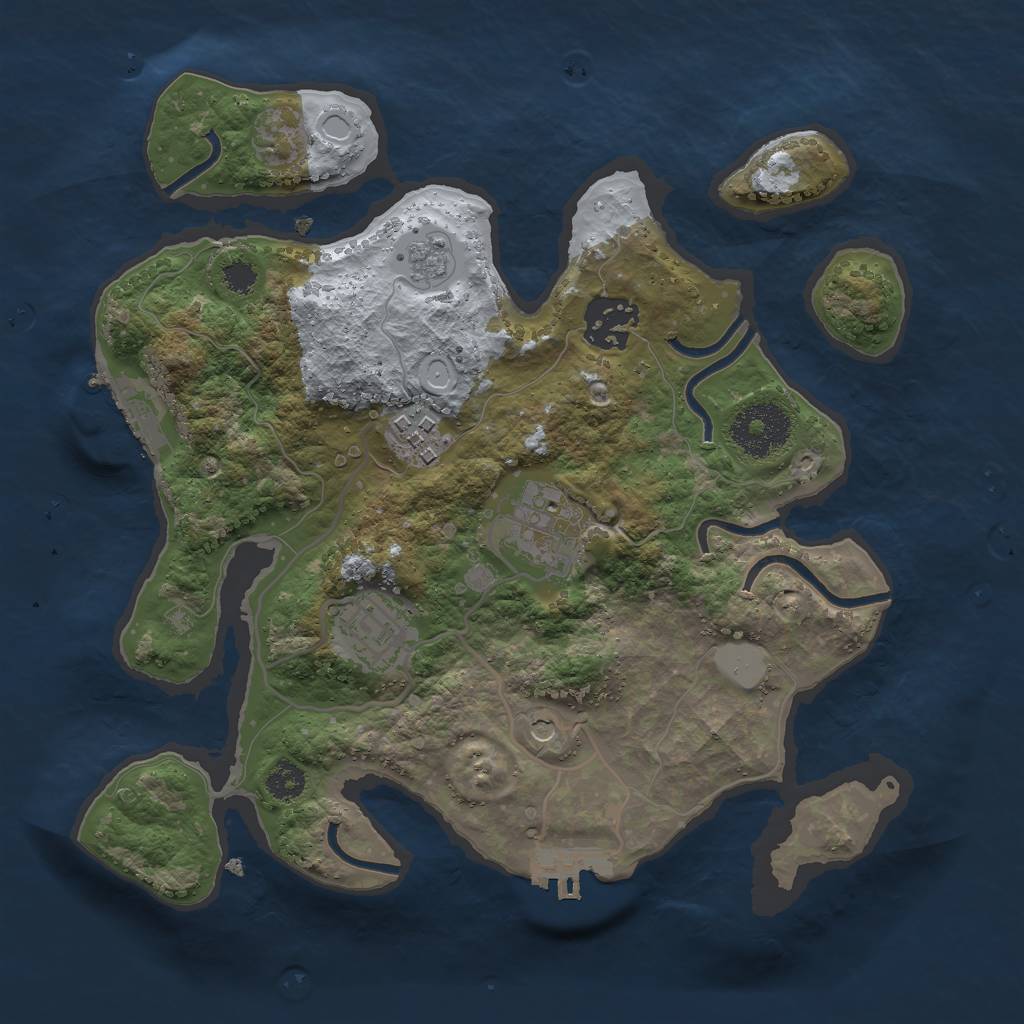 Rust Map: Procedural Map, Size: 2750, Seed: 6415892, 11 Monuments