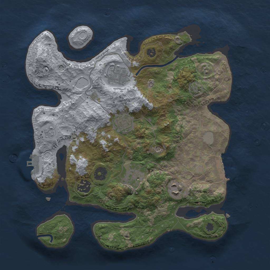Rust Map: Procedural Map, Size: 3000, Seed: 1526667026, 13 Monuments